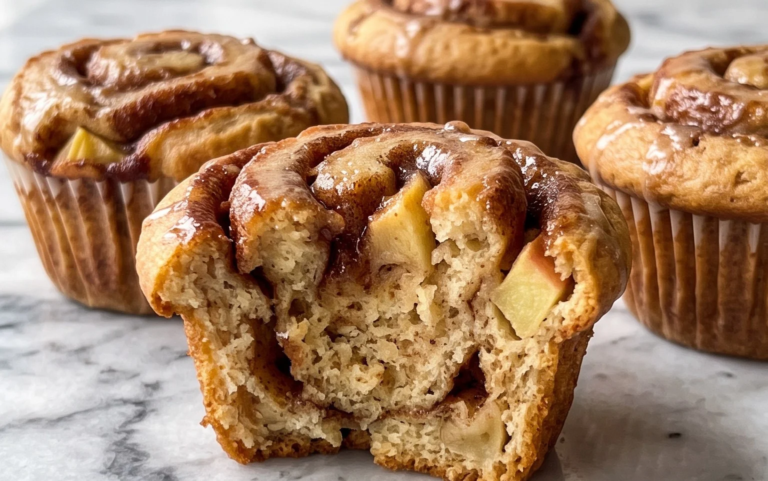 Zimtschnecken Apfel Muffins: Apfelkuchen-Genuss!