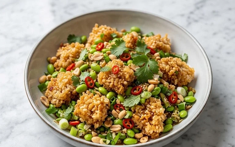 Knuspriger Reissalat: Textur & Frische pur