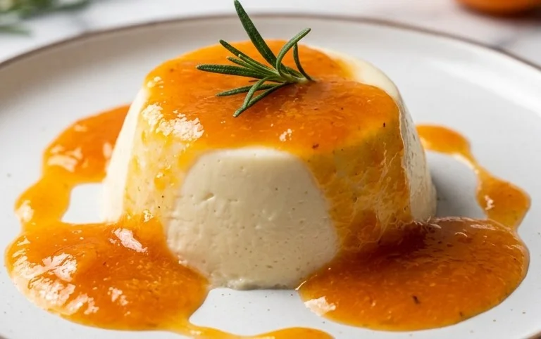 Rosmarin-Panna-cotta mit Aprikosen-Coulis