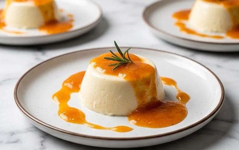 Rosmarin Panna Cotta: Aprikosen-Coulis & Provence-Genuss