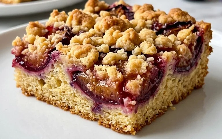 Pflaumenkuchen vom Blech mit Butterstreuseln