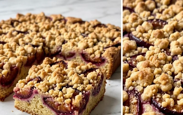 Saftiger Pflaumenkuchen Blech: Butterstreusel Herbstklassiker