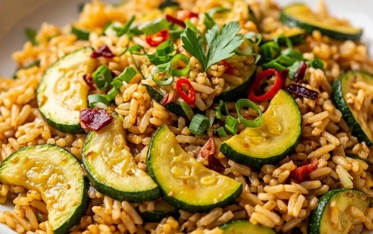 Zucchini-Reis-Pfanne