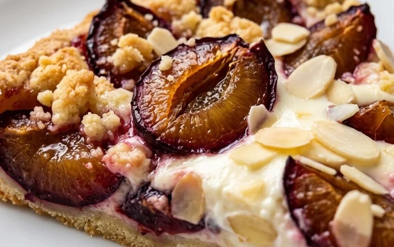 Pflaumenkuchen mit Schmandguss
