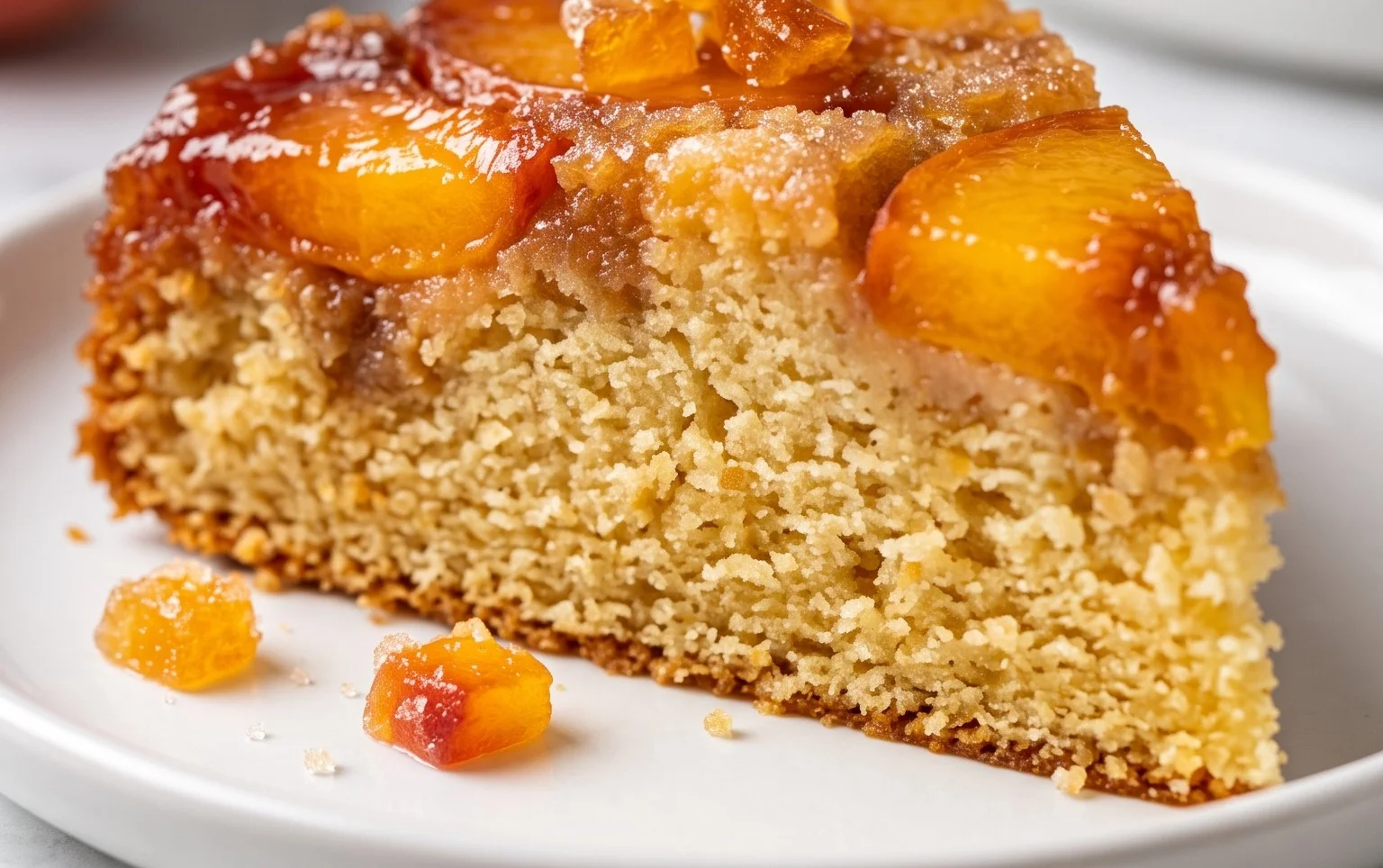Bourbon Extract Peach Upside-Down Cake
