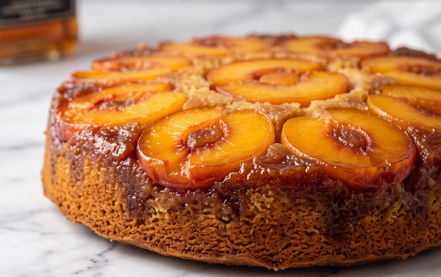 Bourbon Extract Pfirsich Upside-Down Kuchen: Sommerlicher Genuss