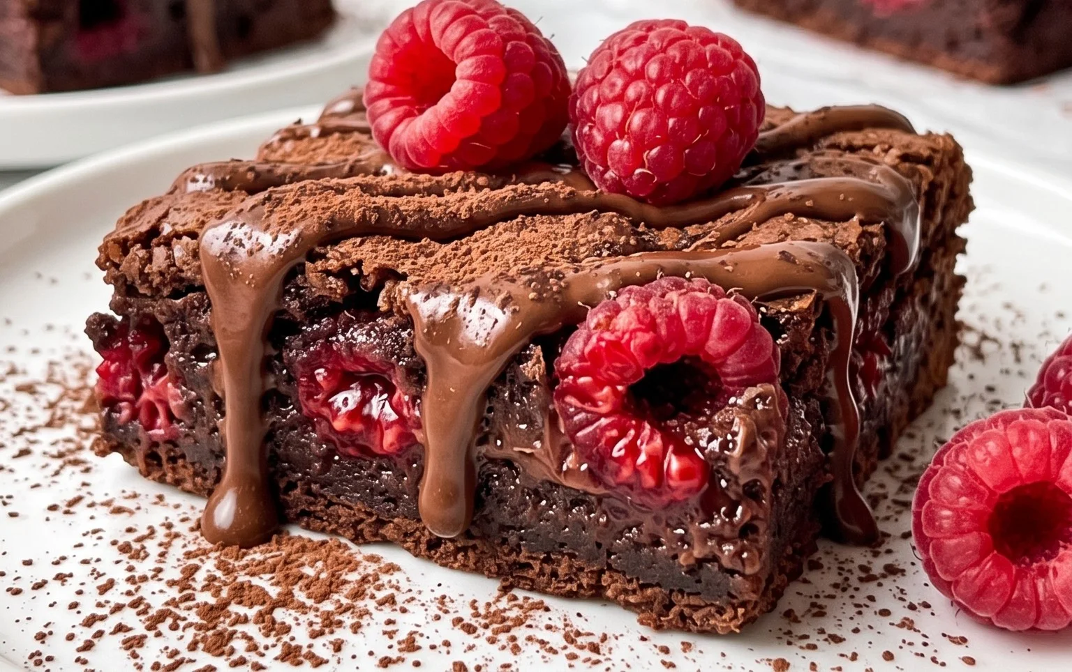 Vegane Himbeer-Schoko-Brownies (saftig & einfach)